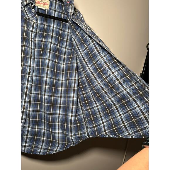 Men's Wrangler Long Sleeve Western Shirt with Pearl Snaps Medium - Picture 9 of 12